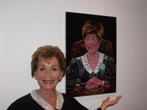 Judge Judy Loved and shows appreciation for Portrait done by Susan Roberts